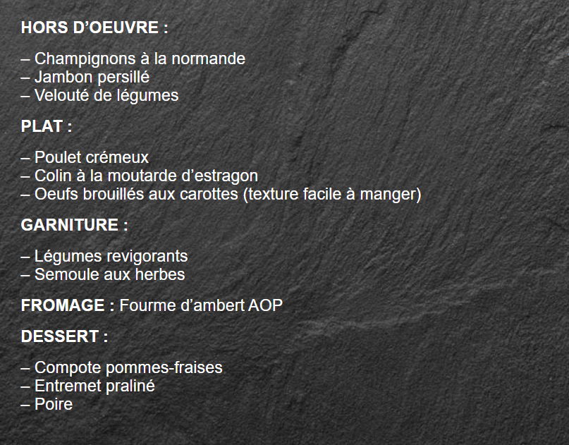 repas semaine