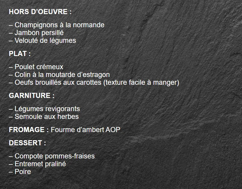 repas semaine